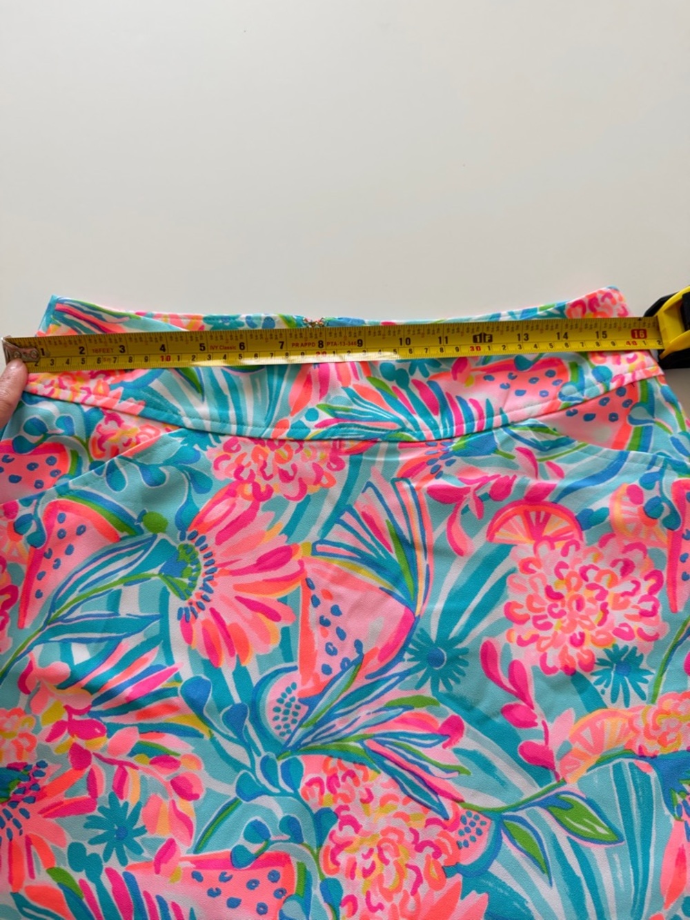 Lilly Pulitzer Tropical Floral Mini Skirt - Pink & Teal & Blue - Picture 8 of 9